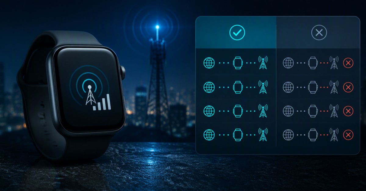 LTE akıllı saati operatör desteği ve mobil planla eşleştirmeden önce kontrol eden kullanıcı