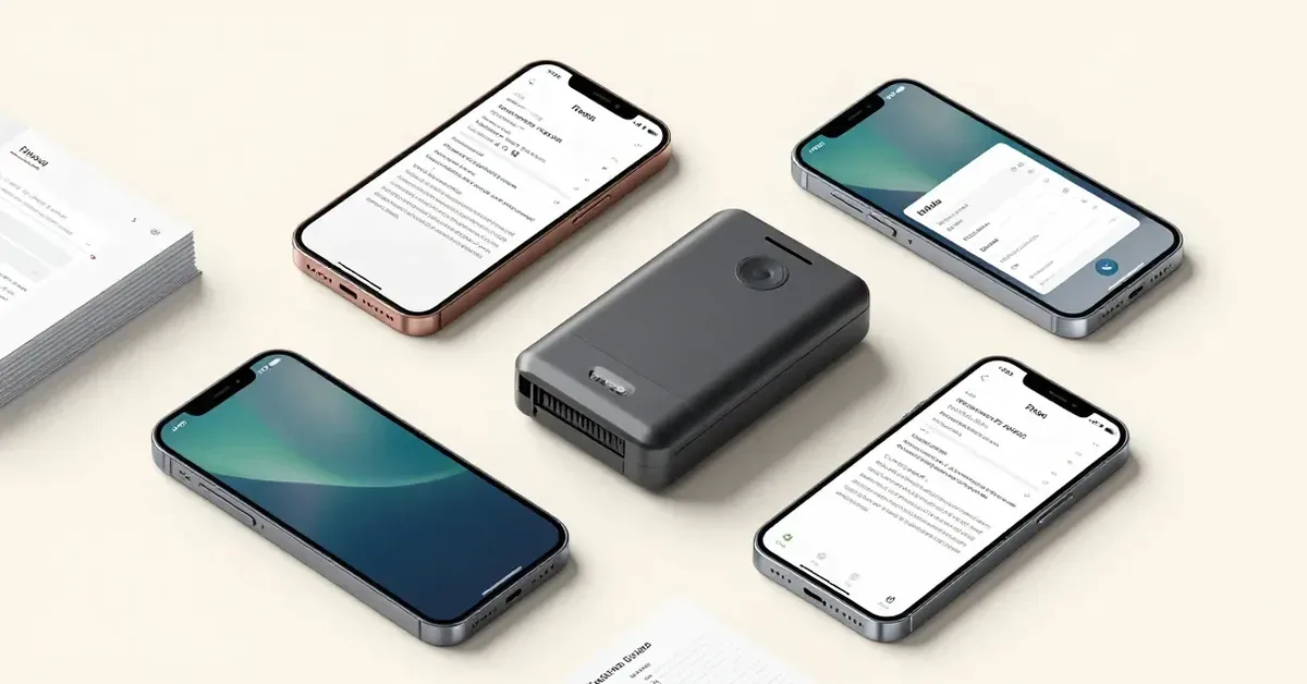 Farklı belge tarama ihtiyaçlarını temsil eden telefonlar ve PDF belgeleri