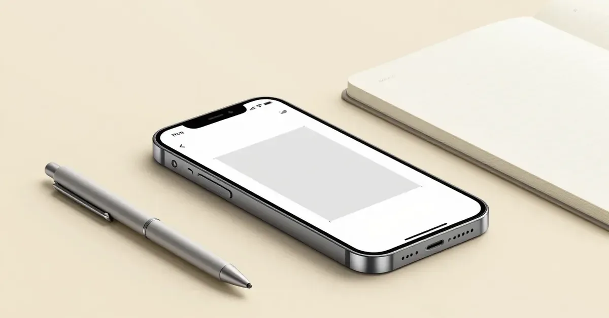iPhone üzerinde ekstra uygulama yüklemeden belge taramayı simgeleyen sade sahne